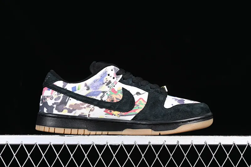 All Categories Nk SB Dunk Series Nk SB Dunk Low Low-top sneakers Supreme x Nk SB Dunk Low "Rammellzee" joint model SB low-top sports and leisure sneakers FD8778-001
